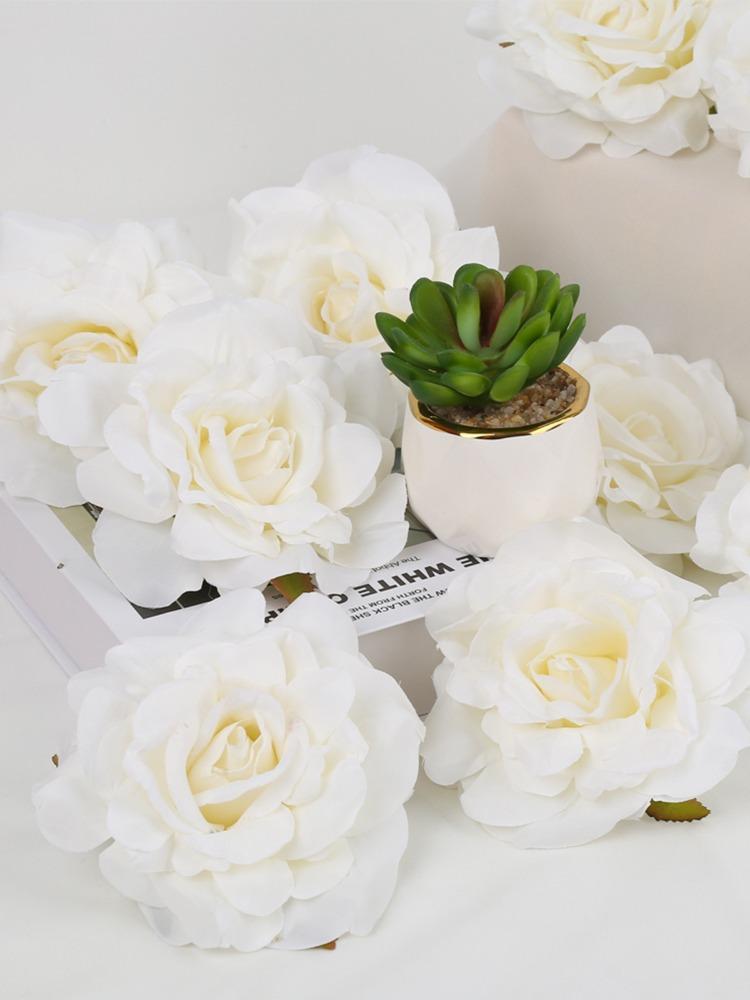 20 шт. головки искусственных цветов без стеблей оптом из шелковых головок роз для свадебных букетов своими руками цветочные праздничные столы украшения дома