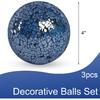 DomeStar 3 шт. Декоративные Шары, Мозаичные Стеклянные Шары Центральные Элементы 4 дюйма Темно-синие Шары для Украшения Ваз Столов Свадебной Вечеринки