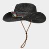 Европейский и американский этнический стиль ретро летняя дышащая соломенная шляпа с блестками и козырьком для женщин с ветрозащитной веревкой для путешествий на пляж