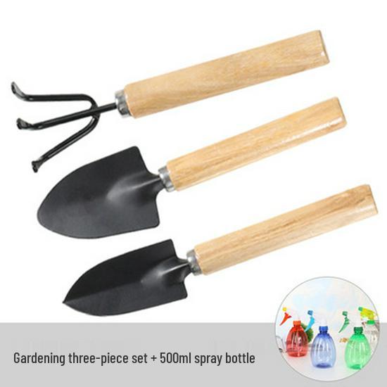 Набор садовых инструментов: Набор из 3 предметов для овощей, цветов и суккулентов - Включает маленький совок, грабли и лопатку.