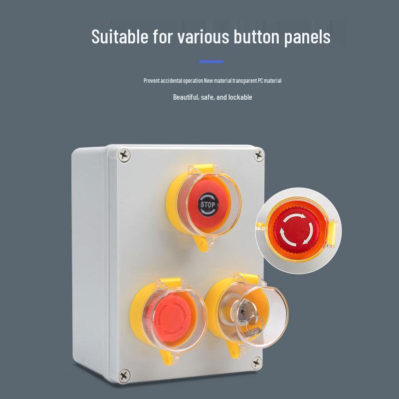 HNYH Emergency Stop Button Switch Protective Cover (22mm Aperture)