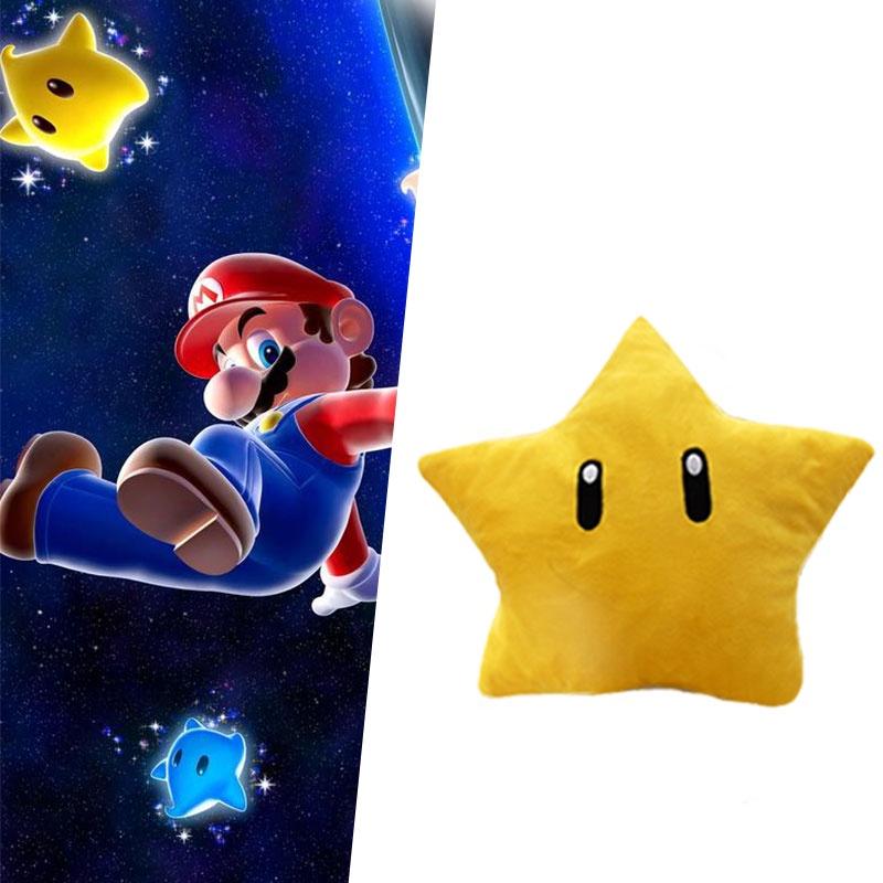 Плюшевая игрушка Супер Марио Желтая Звезда 30 см Короткошерстная Фигурка