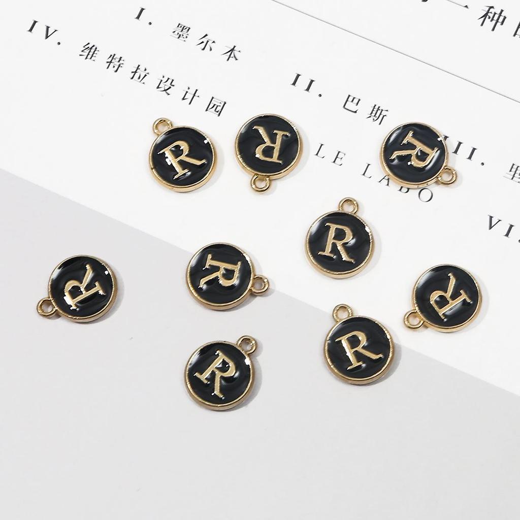 10 шт., металлическая эмаль, английские буквы, подвески, подвеска для самостоятельного изготовления ювелирных изделий, ожерелье, браслет, аксессуары
