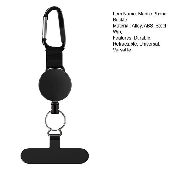 Противоугонный ремешок для мобильного телефона, выдвижной стальной трос с запирающимся металлическим крючком, вращающийся на 360 градусов ремешок для телефона для походов, путешествий, использования на открытом воздухе