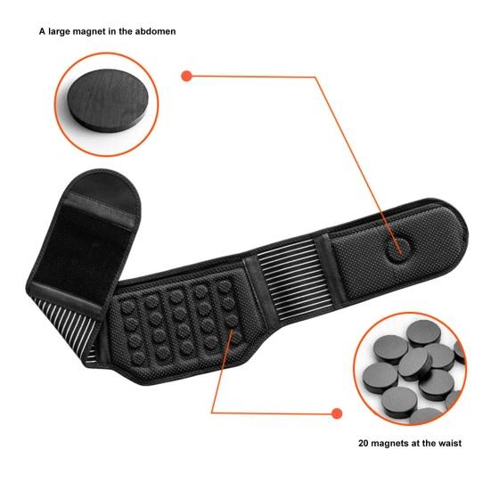 Пояс для поддержки талии с магнитной терапией, самонагревающийся, для облегчения боли, согревающий талию, бандаж для нижней части спины, пояс для поддержки почек