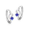 Naniwaai Earrings Ladies December Birthstone Hoop Silver Compatible with Metal Allergies Flower Ring Woman Present