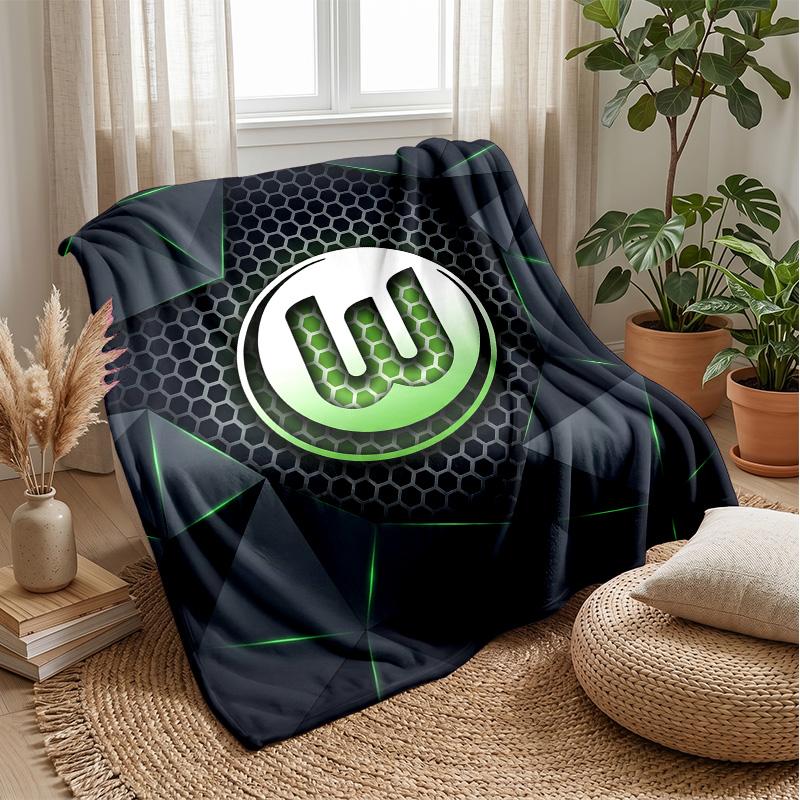 VfL Wolfsburg FC Soft Flannel Fleece Blanket Lightweight Cozy Warm Throw Blanket For Sofa Bed Home Decor