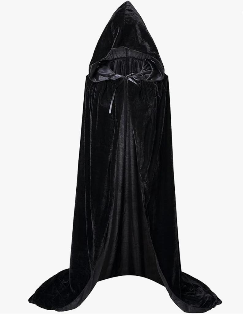 Christmas Pleuche Velvet Cloak Cape Hooded Medieval Costume Witch Wicca Vampire Halloween Christmas Cosplay Costume Cape