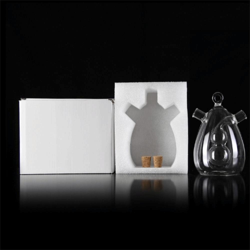 Glass Olive Oil Dispenser 2 In 1 Vinegar Cruet Bottle Oil and Vinegar Dispenser Kitchen Restaurant