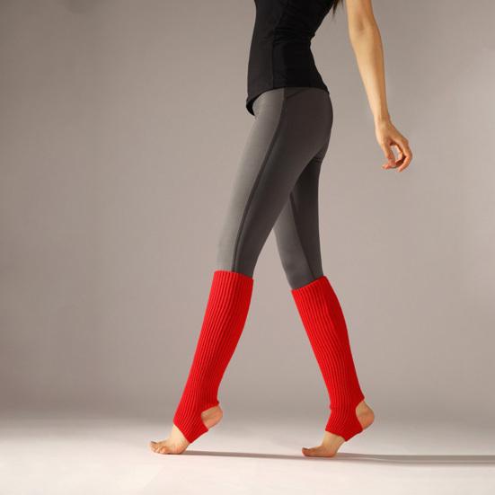 2 пары балетных гетр с отверстием для пятки, вязаные зимние очень мягкие длинные гетры для йоги, танцев, нескользящие носки для ног, чехлы для икр для йоги и спорта