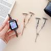 Роскошный ремешок для Apple Watch Series 10 9 8 7 6 Se 5 4 Женский стальной браслет с бриллиантами IWatch Ultra 49 мм 46 44 40 42 38 мм Ремешок