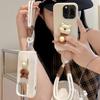 Кольца-мишки с кофе для IPhone 16 Promax Apple 14 Чехол для мобильного телефона 13 Противоударный 12 Полное покрытие 15 Ремешок