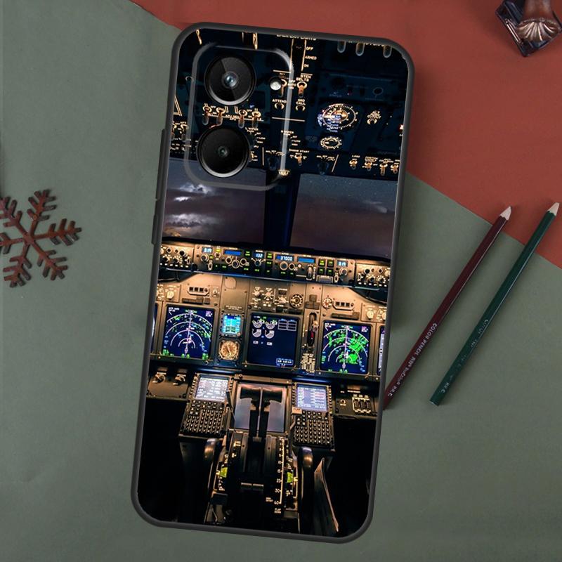 Flight Instruments Cockpit Case For Realme C67 C51 C75 C63 C61 C65 C55 C53 C35 C71 11 12 13 14 Pro Plus GT6 GT7 15 Pro