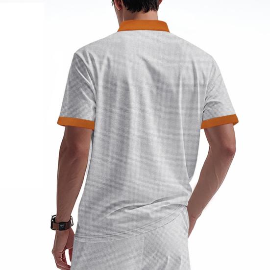 Мужская рубашка с V-образным вырезом на бретелях, цветная футболка с коротким рукавом в вафельную клетку, повседневная летняя футболка для повседневной вечеринки, офиса, путешествий