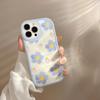 Blue 3d Flower Capa For Iphone X Xr Xsmax 8 7 Plus 13 12 11 Pro Max Mini Cute Cartoon Silicone Soft Back Shell Phone Case
