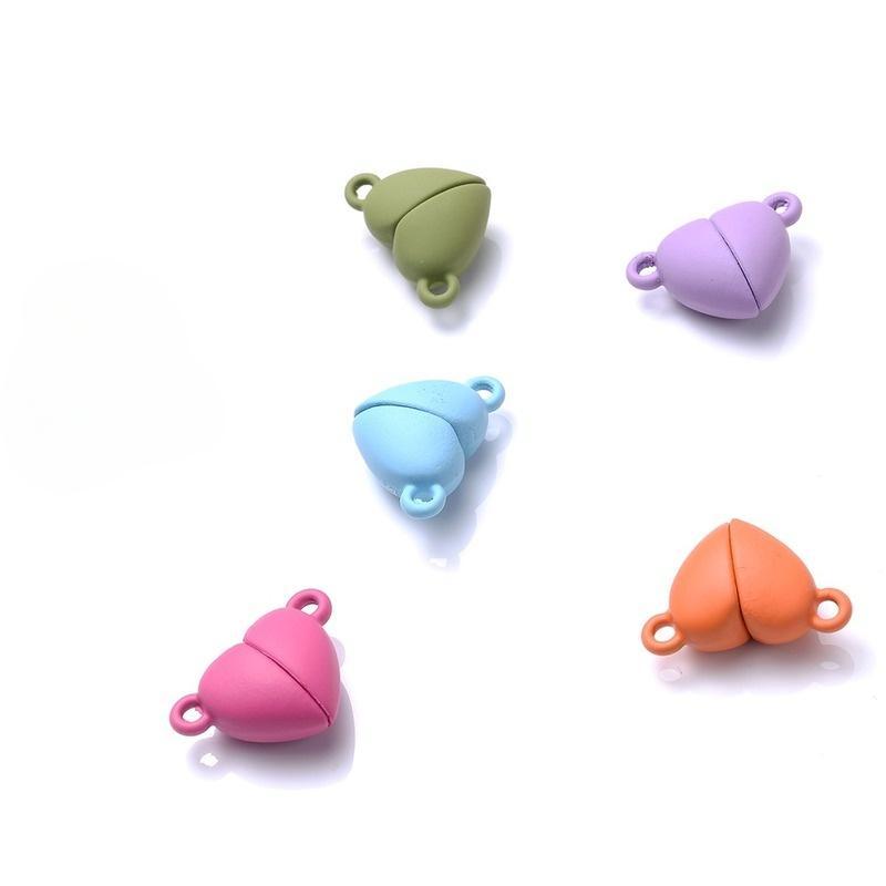 5 пар сердце магнитный разъем застежка концевой разъем подвески для ювелирных изделий застежки пара браслет ожерелье