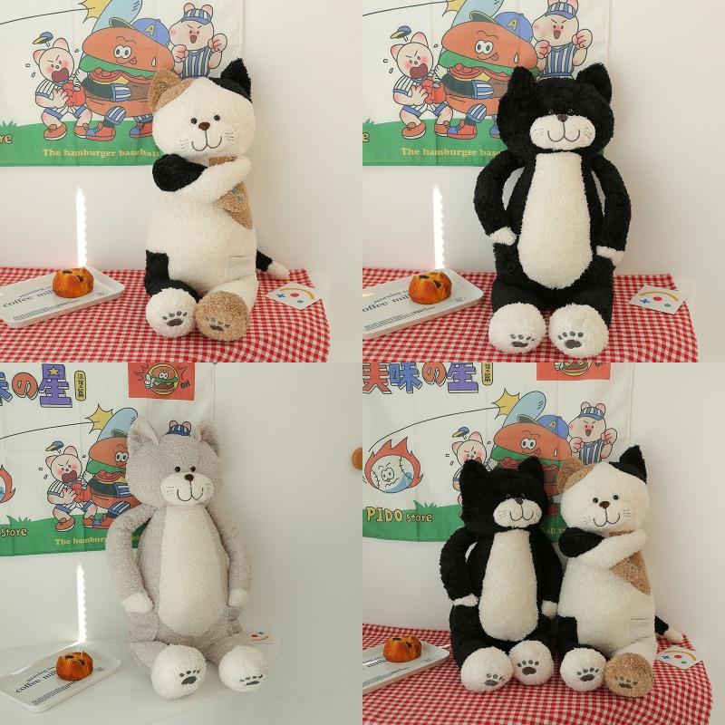 Милая плюшевая игрушка кошка Чай Рис, Идеальный подарок на день рождения для любителей кошек, Высота 50 см