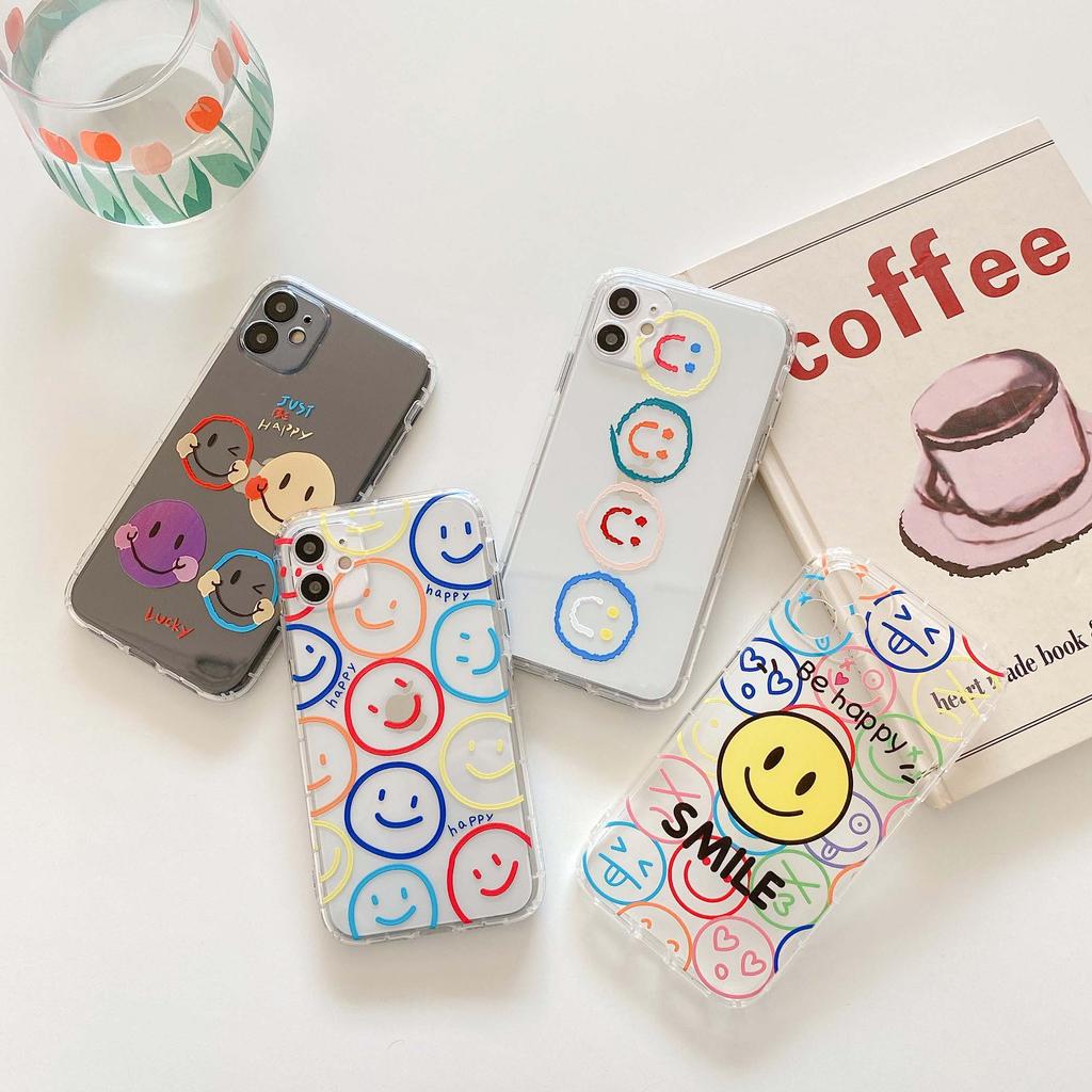 6 цветов милый чехол для телефона со смайликом, мультяшный чехол Conque для Iphone Xs Xr Max X 7 8 Plus 11 12 13 Mini Pro Max, силиконовый чехол в виде ракушки