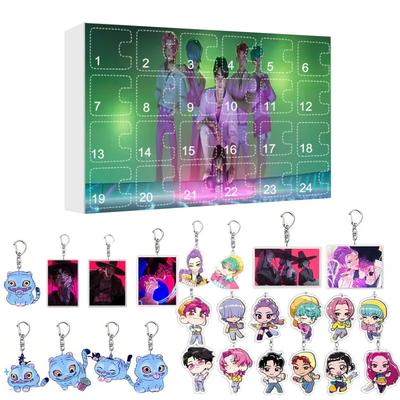 K-pop Охотники на демонов Адвент-календарь K-pop Охотники на демонов Руми Мира Зои Тигр Рождественский Обратный отсчет Адвент-календарь Подарок 24 дня