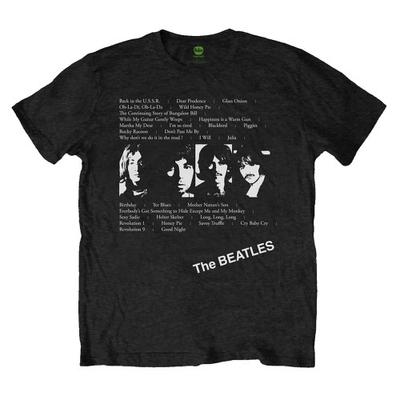 The Beatles Футболка с принтом на спине унисекс для взрослых, треки из альбомов