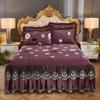 Нескользящее теплое покрывало, утолщенное зимнее постельное белье, юбка, высококачественная бархатная юбка-кровать с кристаллами, наволочки, комплект из трех предметов