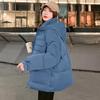 Зимняя свободная стеганая хлопковая куртка женская большого размера теплая парка с капюшоном водонепроницаемое пальто