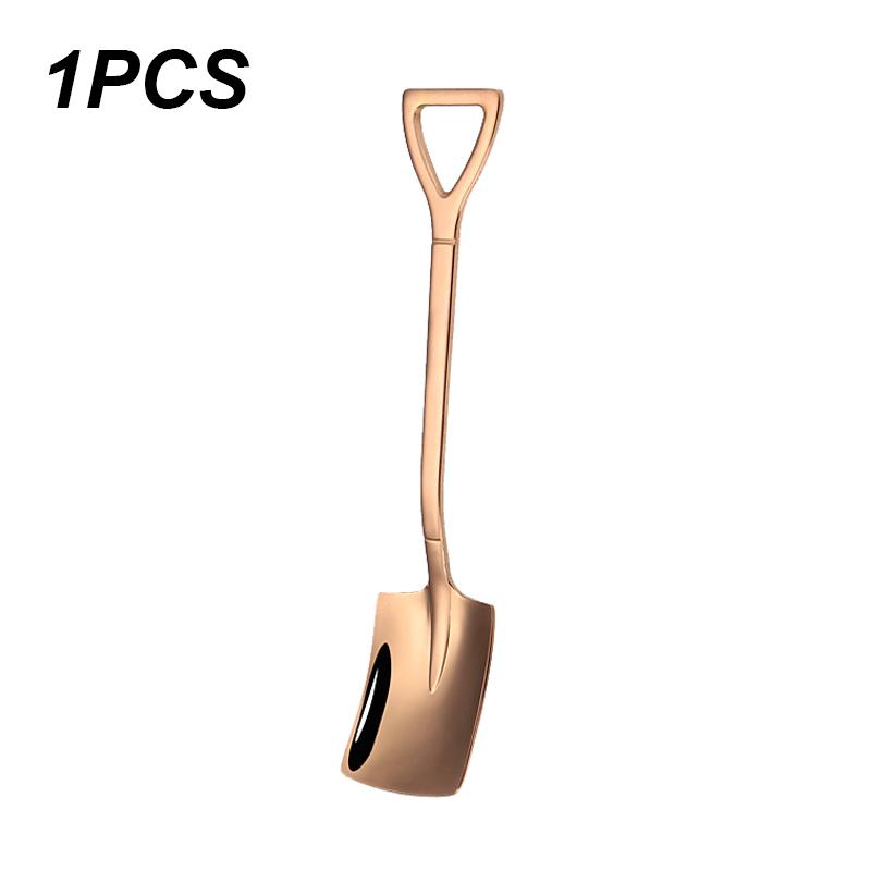 Набор столовых приборов из 4 кофейных ложек из нержавеющей стали в стиле ретро, железная лопатка, ложка для мороженого, креативная ложка, чайная ложка, модная посуда