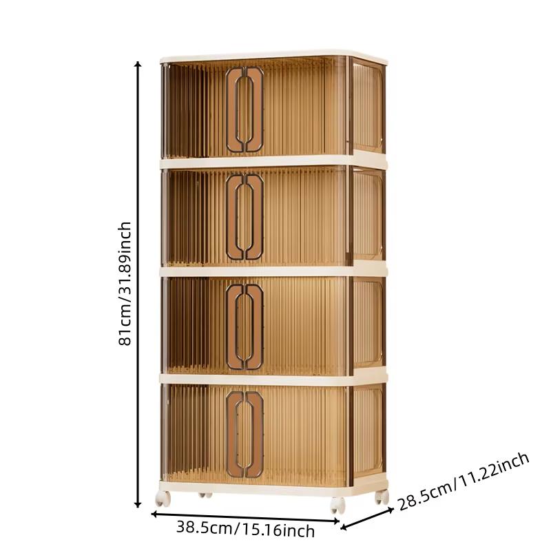 1 складной пластиковый шкаф для хранения вещей, шкаф для игрушек и закусок, вместительный двухдверный ящик для хранения, многослойный шкаф для хранения вещей