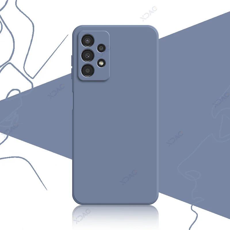 Роскошный квадратный жидкий силиконовый чехол для Samsung Galaxy A13 4G 5G SamsungA13 360 мягкий противоударный чехол для задней панели телефона
