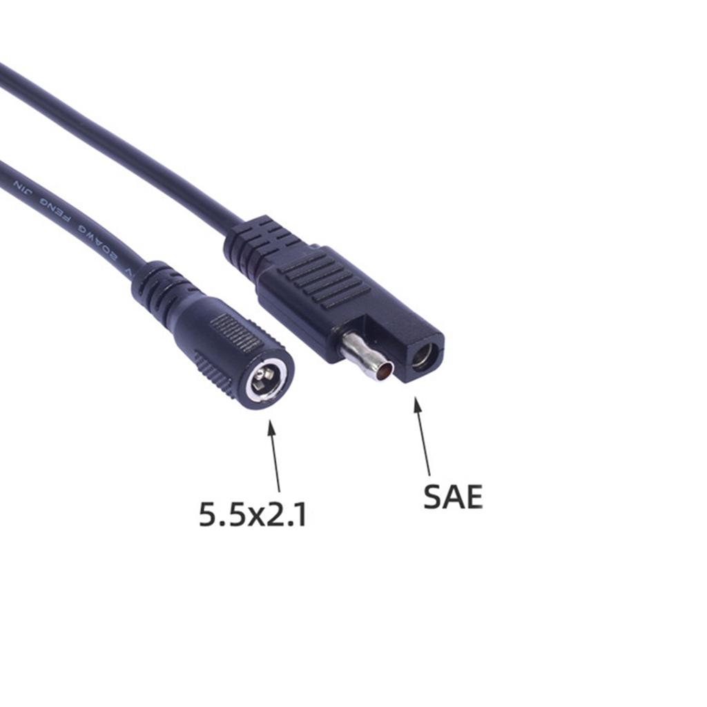 DC5521 Кабель питания «мама» на SAE, разъем SAE для солнечной панели, разъем для зарядки, удлинитель, переходной провод 20AWG