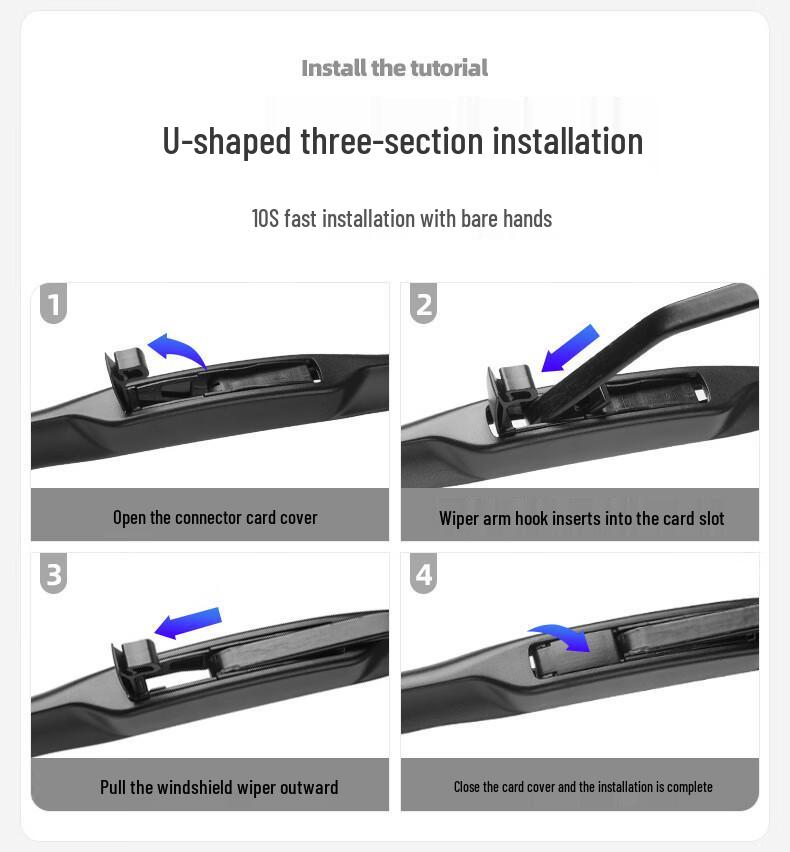 Frameless Silent Wiper Blades for Changan Oushang X7PLUS - High-Definition Car Window Wipers