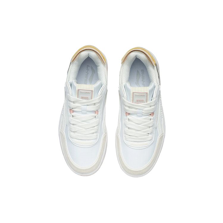 Li Ning CF Slip Resistant Durable Low Top Skate Shoes Women Sneakers White AGCR300-3