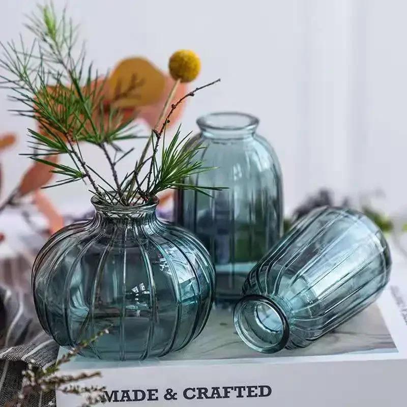 Северная Европа Мини Простая Витражная Ваза Домашнее Украшение Орнамент Бутылка Ароматерапии Гидропонная Цветочная Композиция Ваза