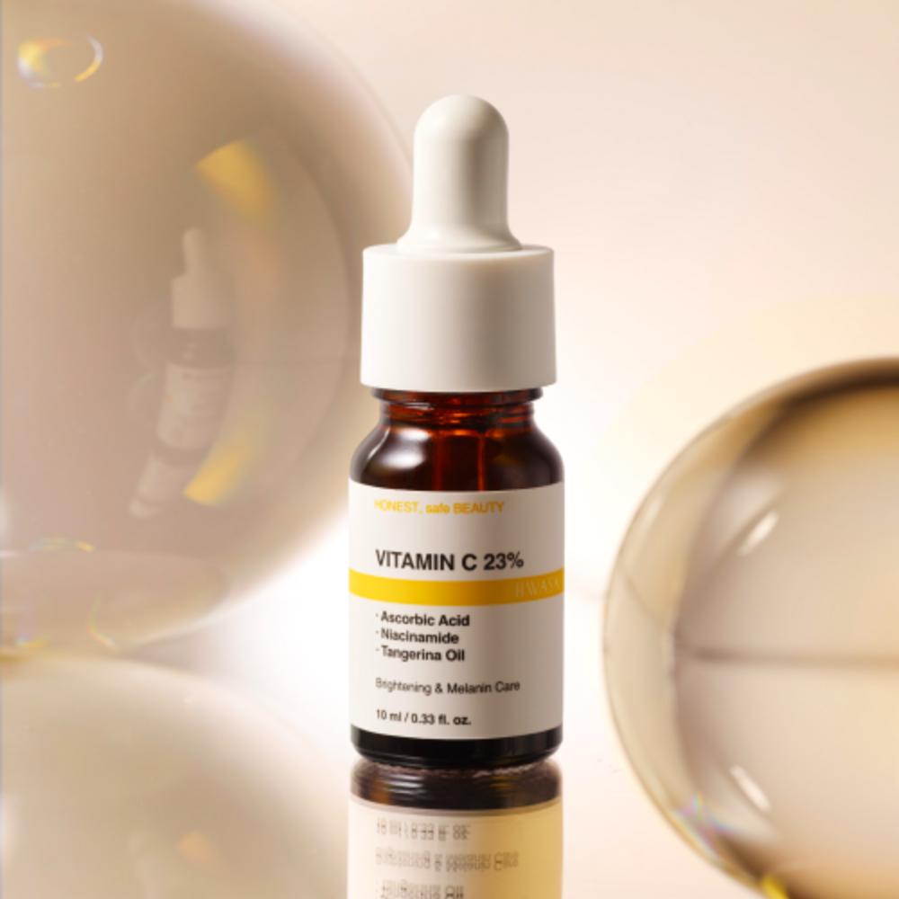 Ампула Hwasa Pure Vitamin C 23% с высоким содержанием витамина для внешнего и внутреннего ухода за веснушками и пятнами, 3 упаковки, 10 мл