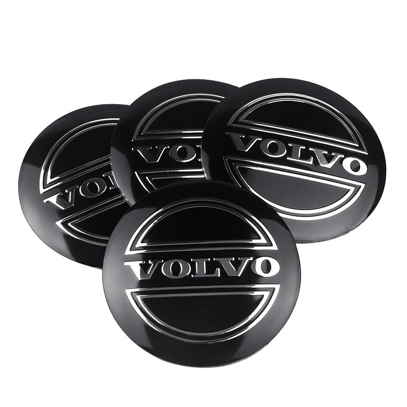 4pcs 56/60mm Car Wheel Center Cover Stickers Hub Caps Decor Decals For Volvo Rdesign AWD C30 C70 S40 S60 S70 S80 S90 V40 V50 V60