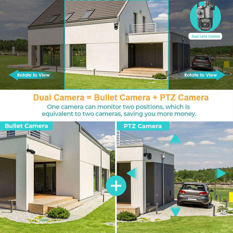 V380 Pro 4K 8MP WiFi IP-камера с функцией обнаружения людей на основе искусственного интеллекта, ночным видением и 10-кратным PTZ-зумом