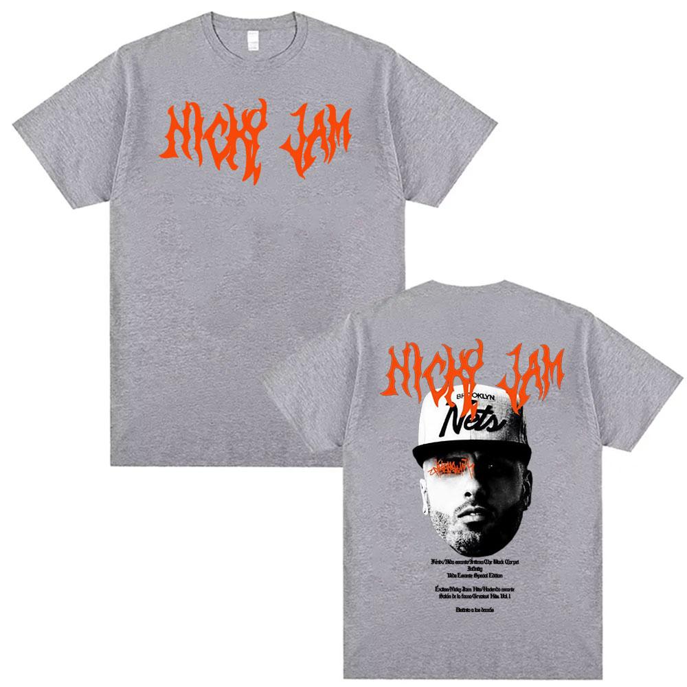 Rapper Nicky Jam Album Graphic Tshirt Mens Clothing Fashion Vintage Pop Music T Shirts Unisex Gothic Classic Summer Tee Shirt