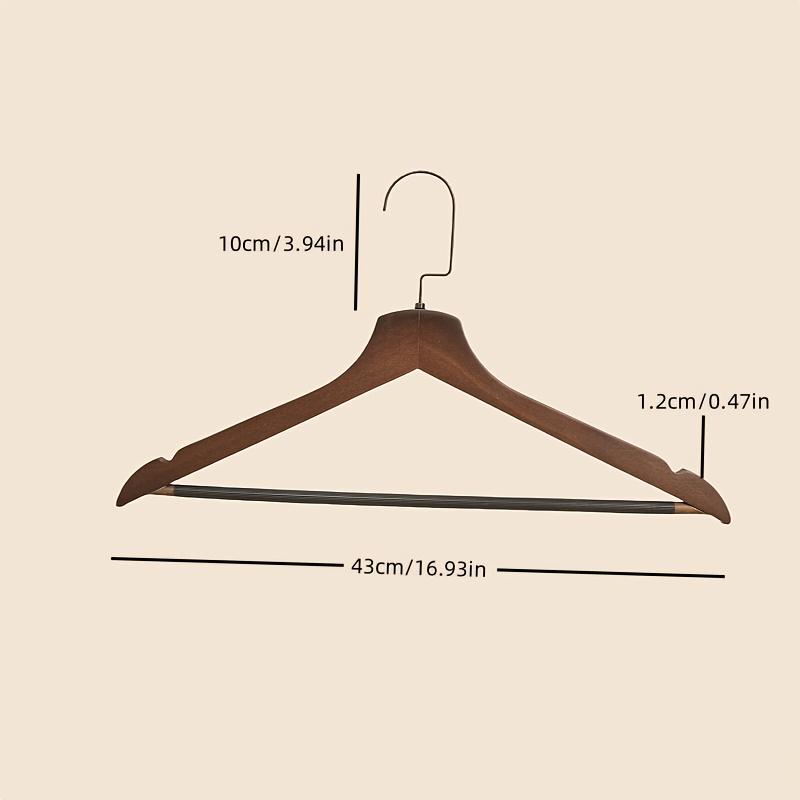 5pcs Premium Wooden Hangers with Polished Finish - Non-Slip, Grooved Design for Garment Display - Ideal for Home,Clothing Stores