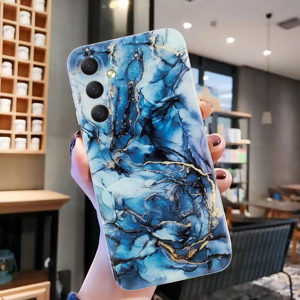 For Samsung Galaxy A55 5G Case Protective Soft TPU Marble Pattern Phone Cover