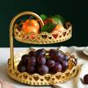 Double Layer Pastry Tray Decorative Copper Gold Biscuits Dessert Display Plate for Wedding Loving