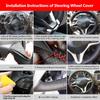 Black Perforated Microfiber Leather Car Styling Steering Wheel Cover Trim For VW Golf 5 Jetta MK5 Passat B6 Tiguan 2007-2010