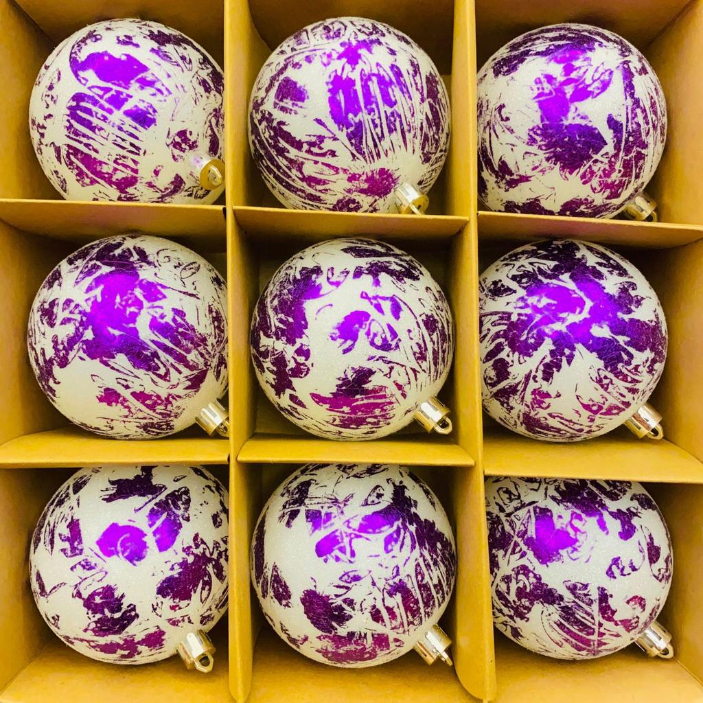 2025 Приграничный Новогодний шар в новом стиле с чернилами, Блестящая пудра и Расписанный вручную Новогодний шар Украшение Оконный подвес