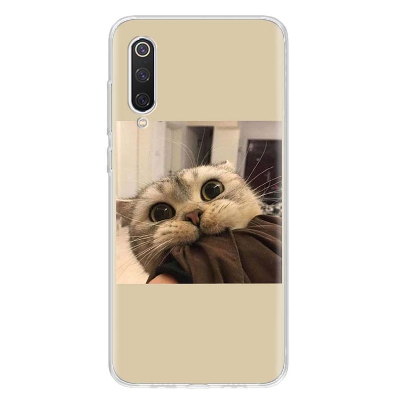 Забавный супер милый кот, милый чехол для телефона для Xiaomi Poco X3 GT X4 NFC M4 Pro M3 M2 F3 F2 F1 Mi Note 10 A3 A2 Lite A1 CC9
