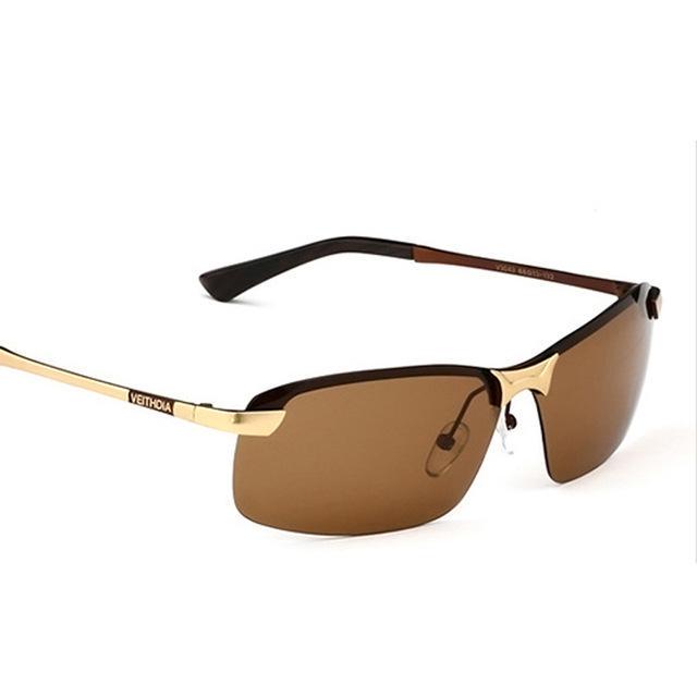 VEITHDIA брендовые дизайнерские поляризационные мужские солнцезащитные очки без оправы, солнцезащитные очки для мужчин 3043