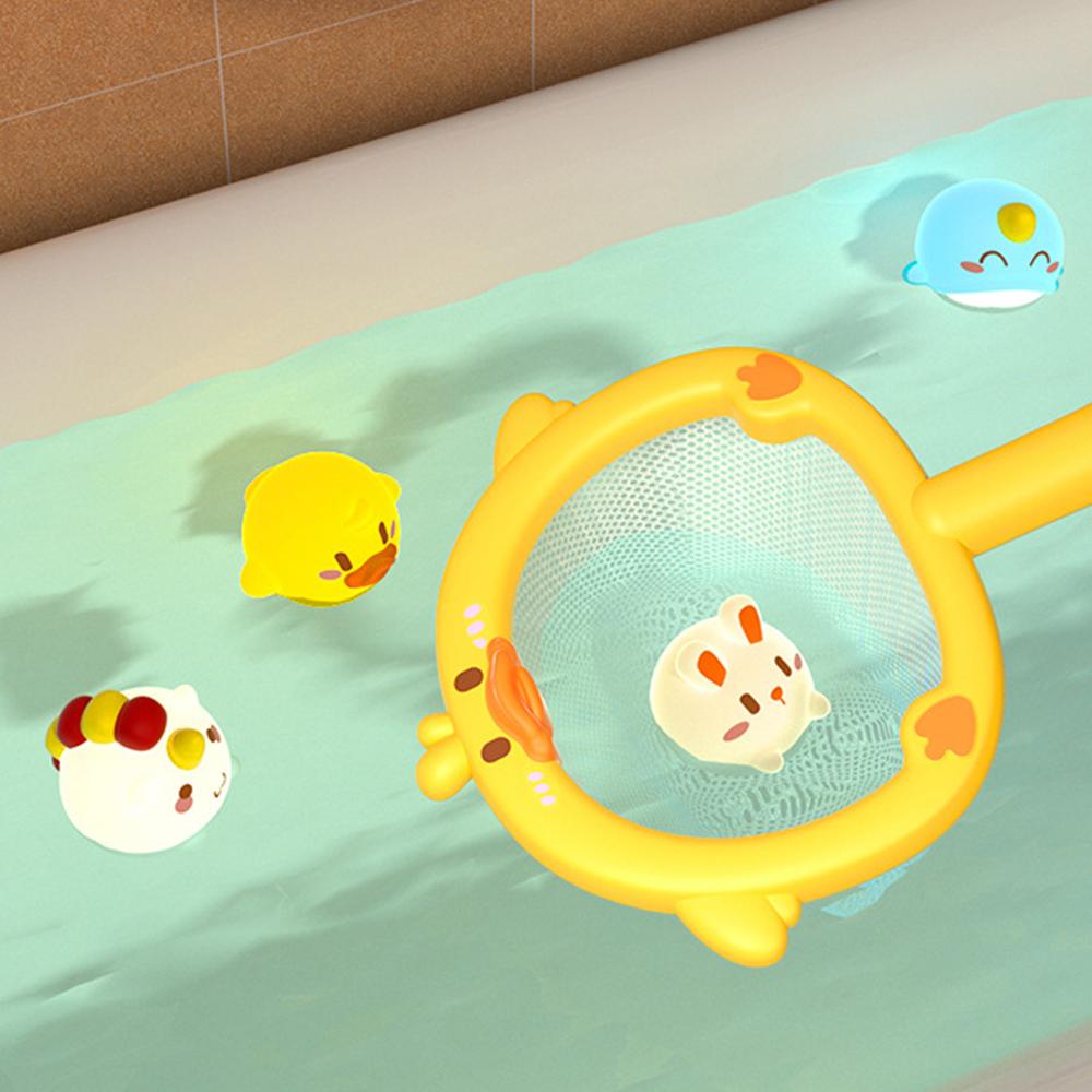 Милые Животные Игрушка для Ванны Светящаяся LED Игрушки Плавающие Водные Мягкий Резиновый Поплавок Индукционная Светящаяся Утка для Детей Игры Забавные Подарки