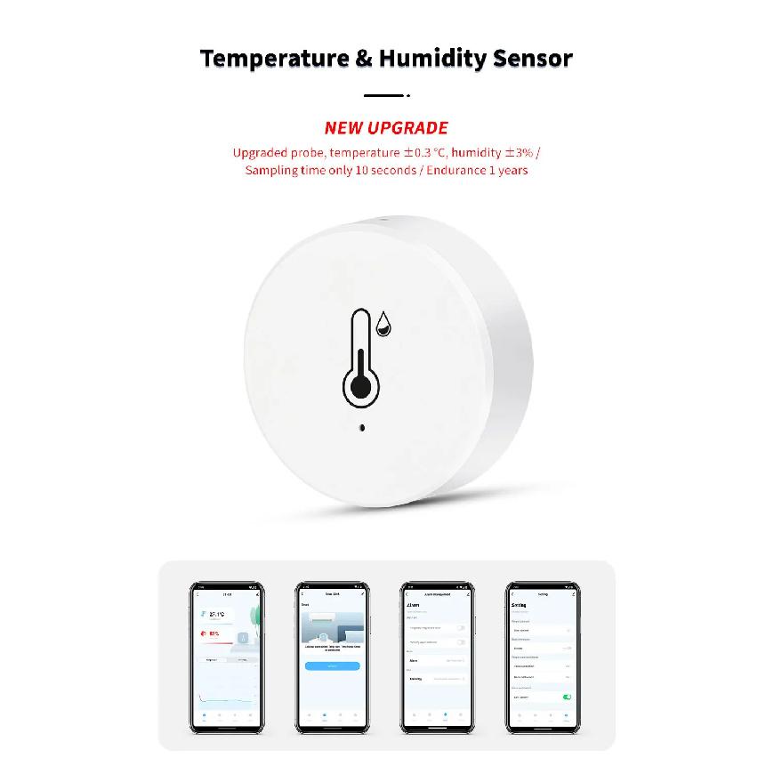 Tuya ZigBee Датчик температуры и влажности в реальном времени Работает с Alexa Google Home Умный дом Умная жизнь / Управление через приложение Tuya Smart