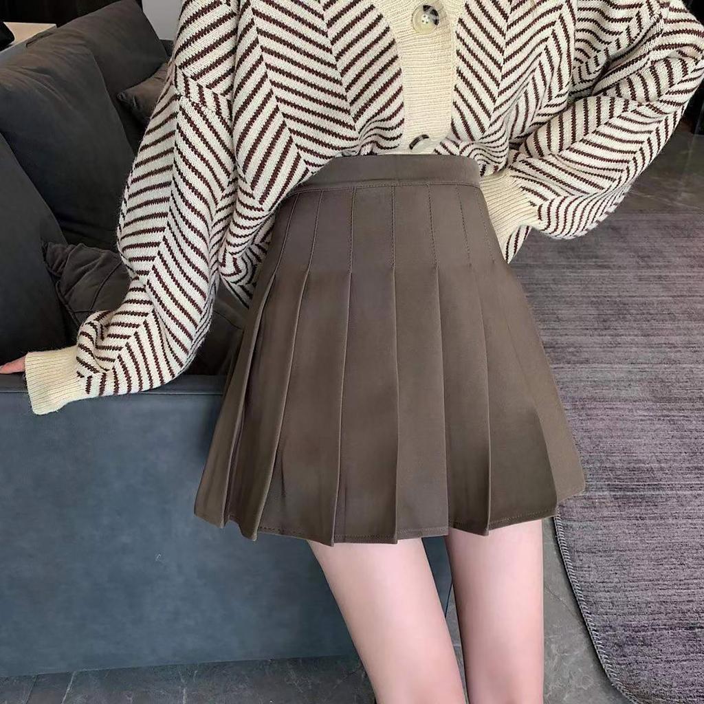 Women's Fashion High Waist Pleated Skirt Slim Waist Casual Tennis Skirt