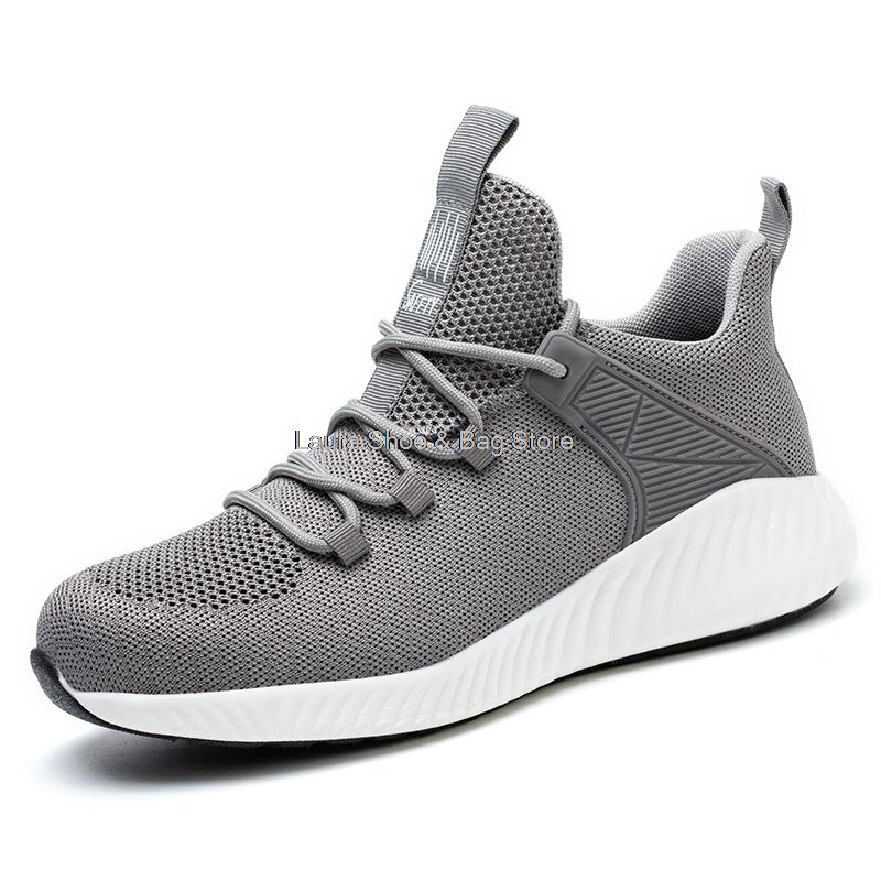 Модные защитные ботинки со стальным носком, легкие мужские рабочие защитные ботинки, рабочие ботинки с защитой от проколов, мужские противоударные промышленные ботинки, большой размер 49 50