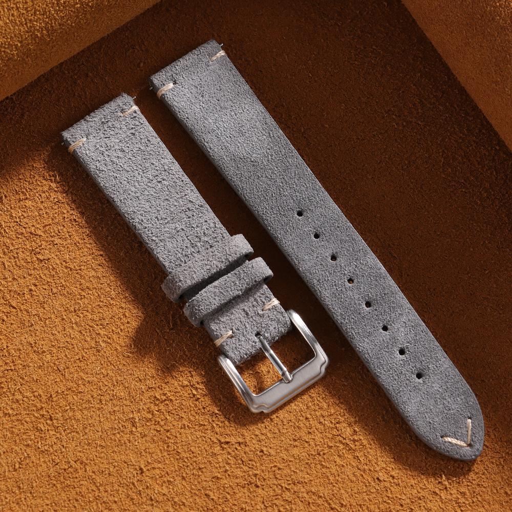 14 мм 16 мм 18 мм 20 мм 22 мм Браслет с быстрой застежкой Мягкий замшевый ремешок Браслет из телячьей кожи для женщин мужчин Коричневый ремешок Ремешок для смарт-часов