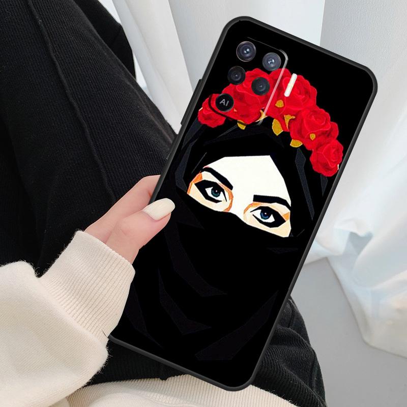 Мусульманский Исламский Чехол-Хиджаб для Девочек Арабский Для Oppo A18 A38 A58 A78 A98 A80 A60 A40 A96 A76 A16 A94 A74 A54 A15 A17 A57 A77 A5 Pro